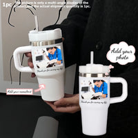 Mug Isotherme Personnalisée Inox avec Paille
