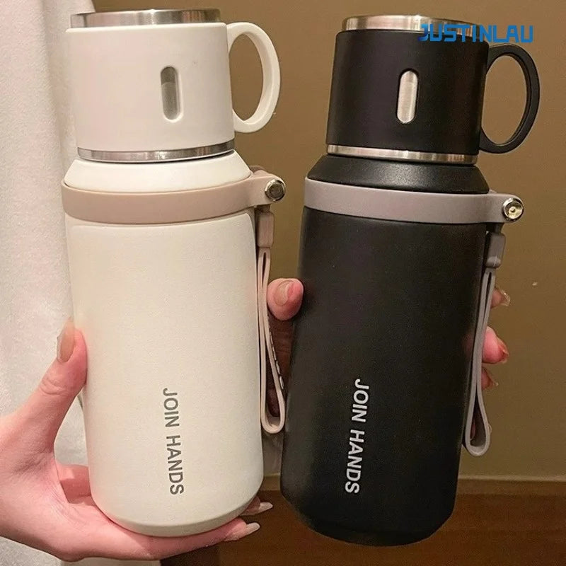 Thermos Portable 600-800ml avec Infuseur à Thé Inox