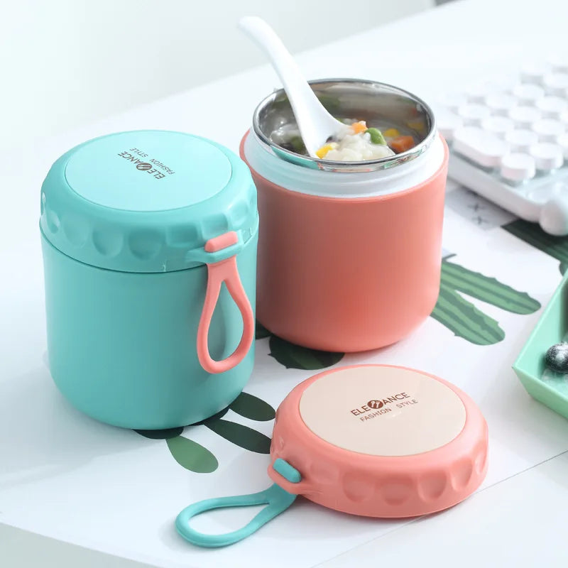 Bocal Isotherme Alimentaire Inox pour Enfants et École