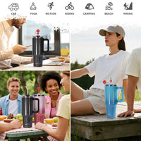 Tasse à Café Thermos Inox avec Paille
