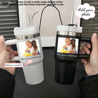 Mug Isotherme Personnalisée Inox avec Paille