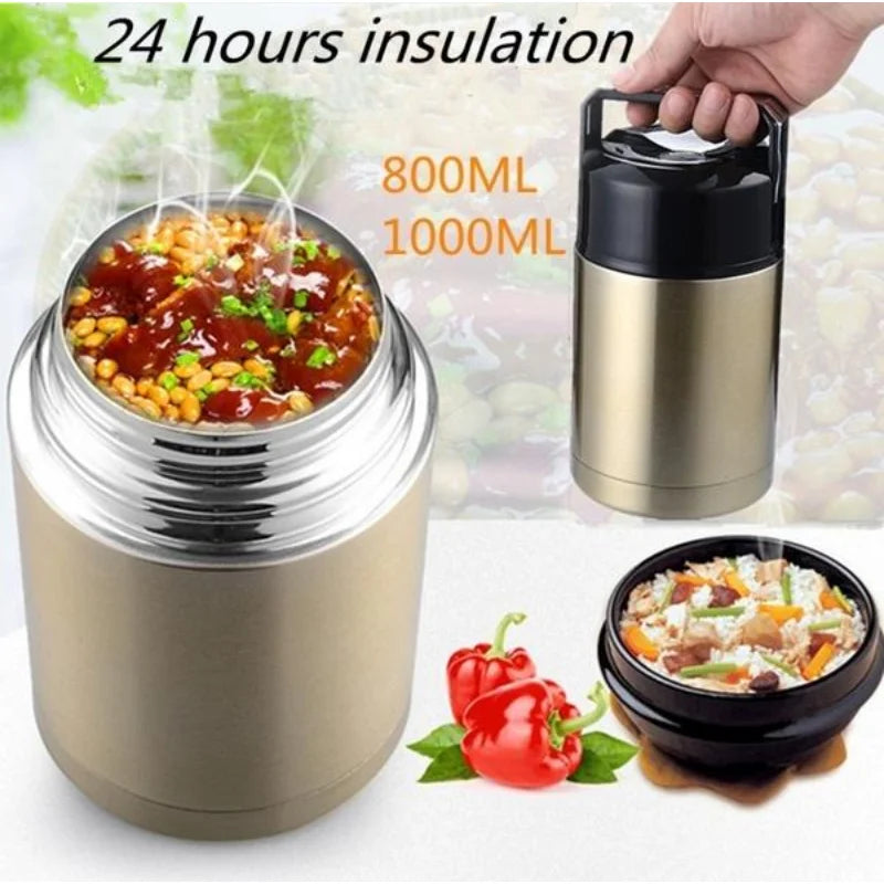 Lunch Box Isotherme Grande Capacité 800-1000ml pour Soupe