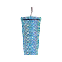 Bouteille Isotherme Café Inox avec Paille - fond blanc