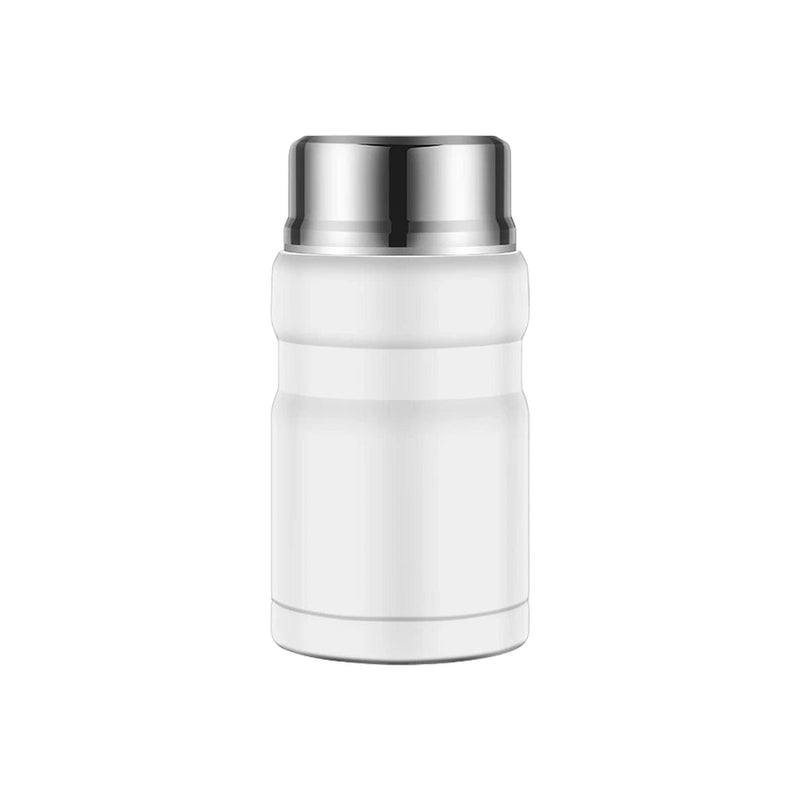Pot Alimentaire Isotherme Inox avec Cuillère 500-750ml - fond blanc
